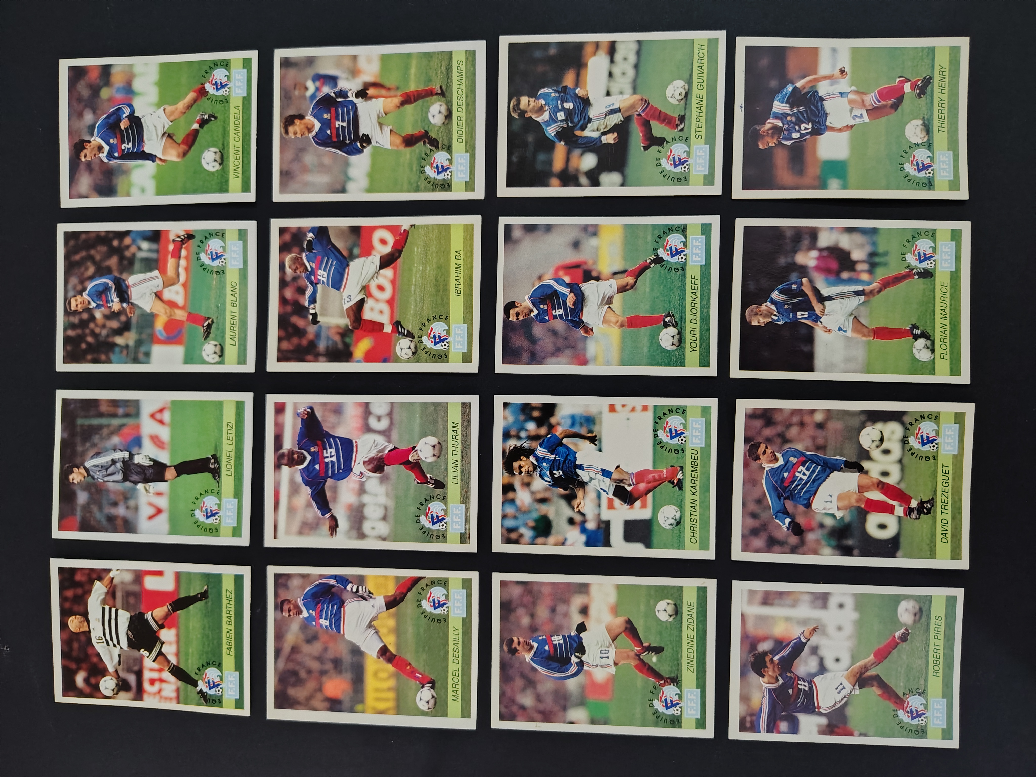 WORLD CUP FRANCE 98 - TOTAL EQUIPE DE FRANCE 98 16 STICKERS SET A-P
