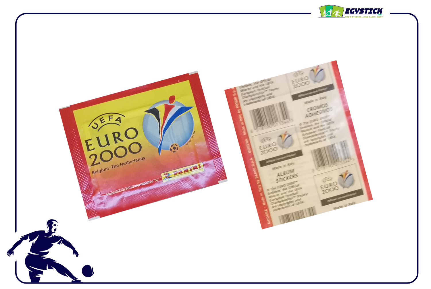 PANINI EURO 2000 SEALED PACKET - INTERNATIONAL VERSION "VERTICAL BACK)