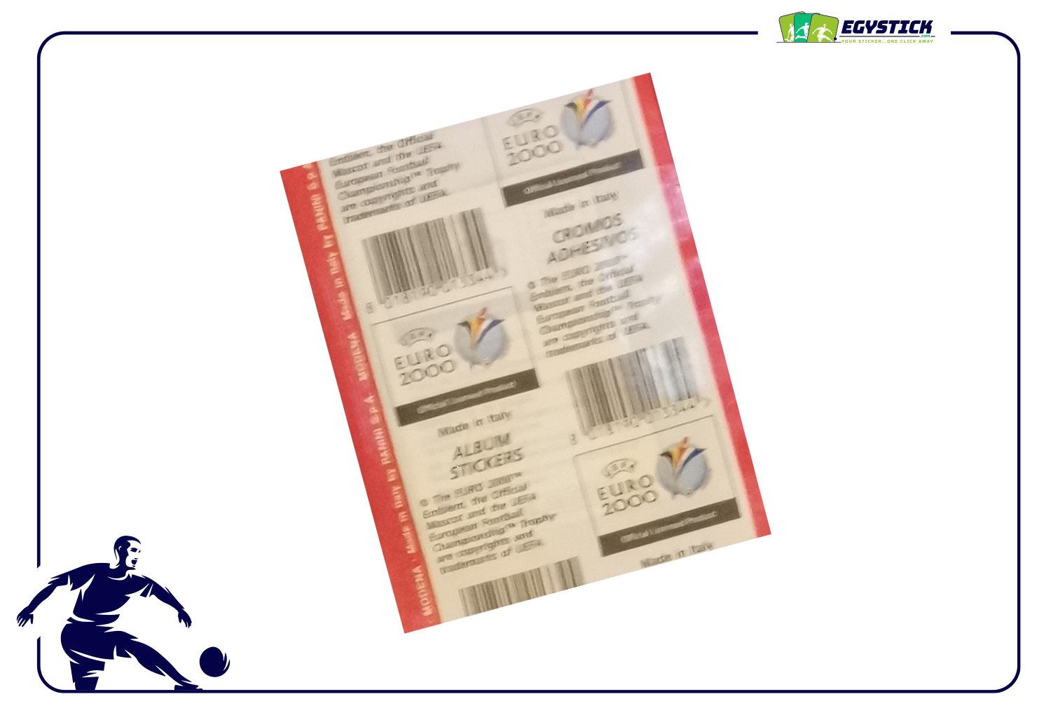 PANINI EURO 2000 SEALED PACKET - INTERNATIONAL VERSION "VERTICAL BACK)