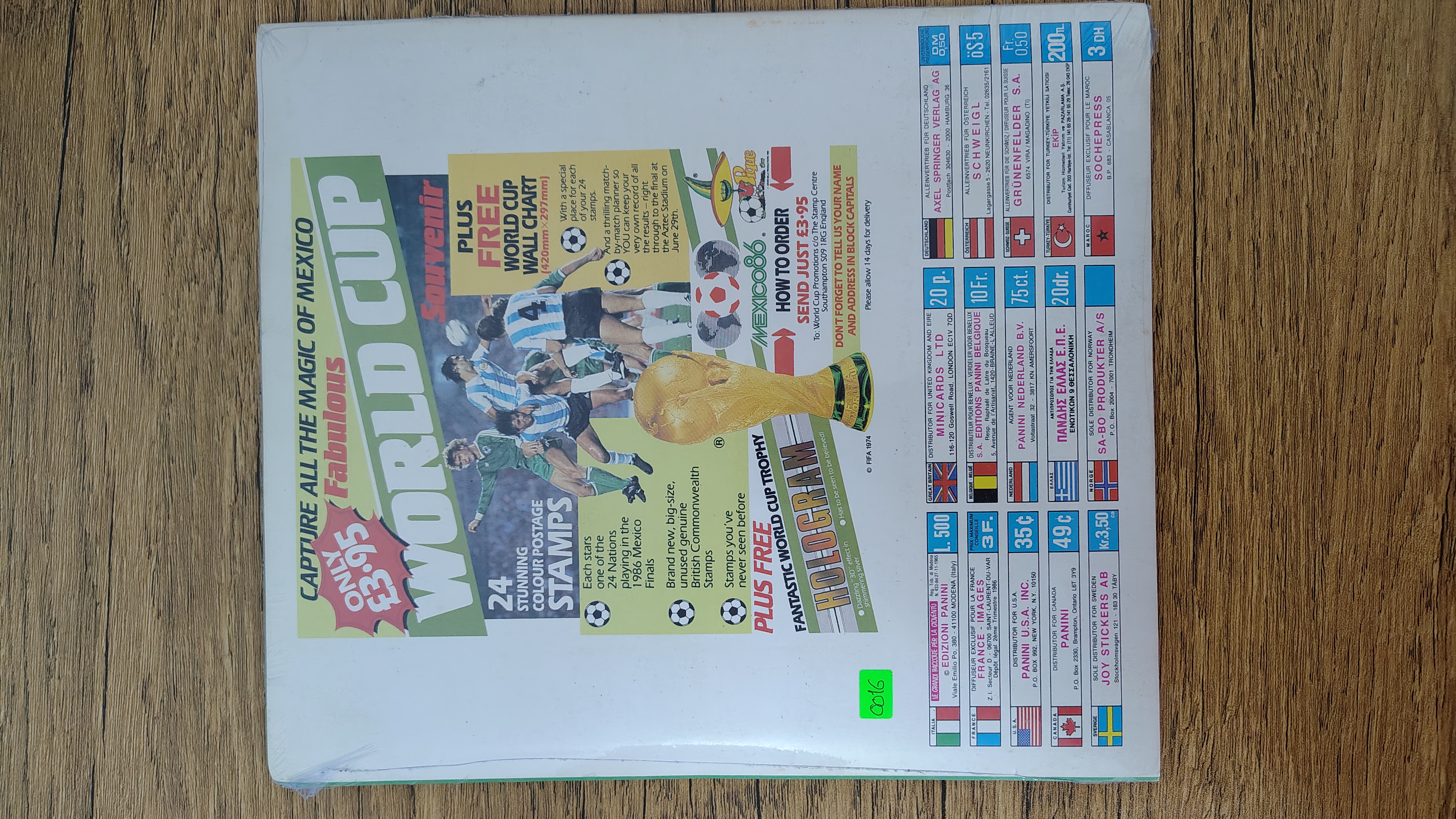 WORLD CUP MEXICO 86 EMPTY ALBUM UK VERSION