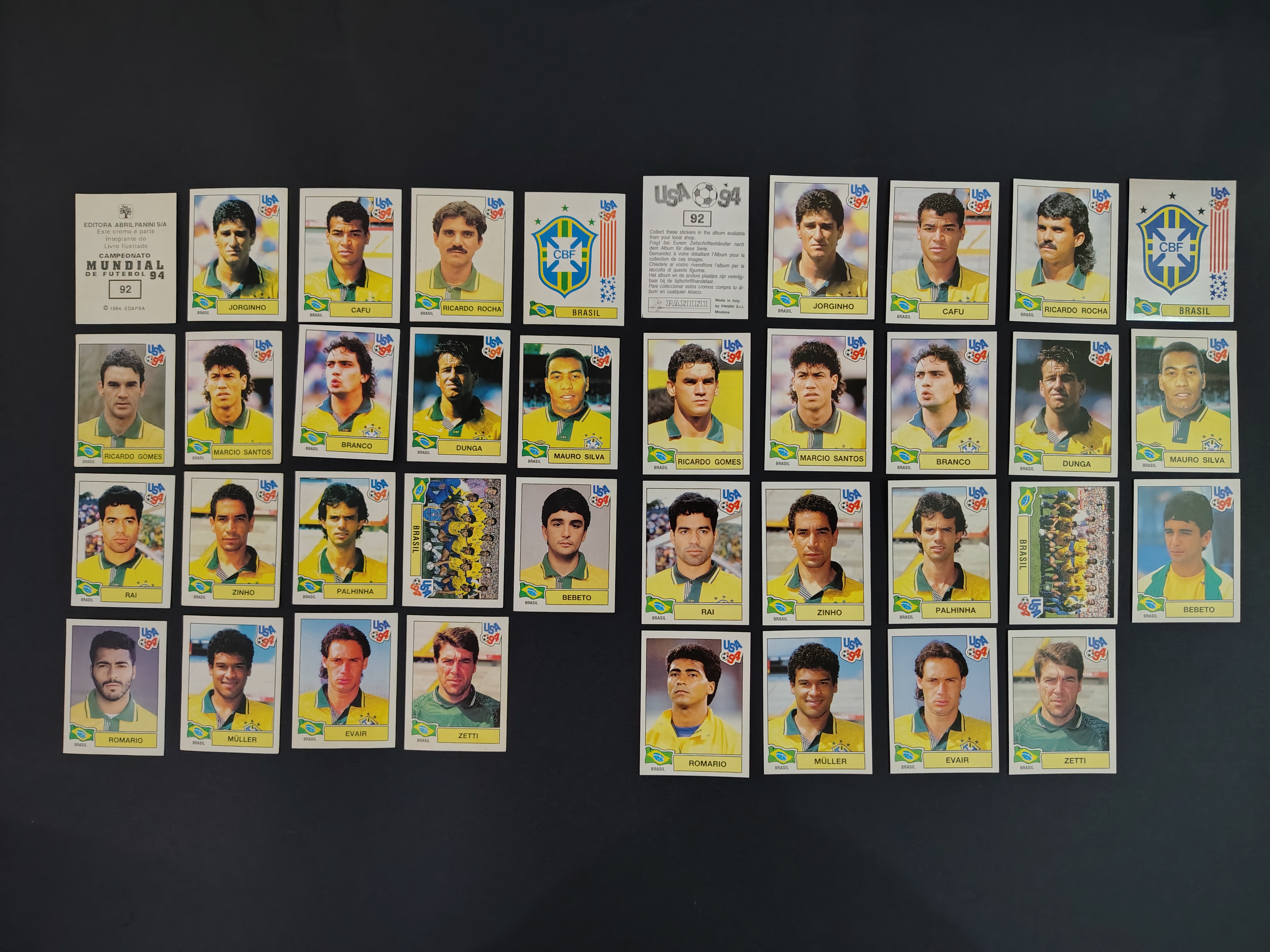WORLD CUP USA 94 - COMPLETE STICKERS SET BRAZIL ED. "ABRIL PANINI"
