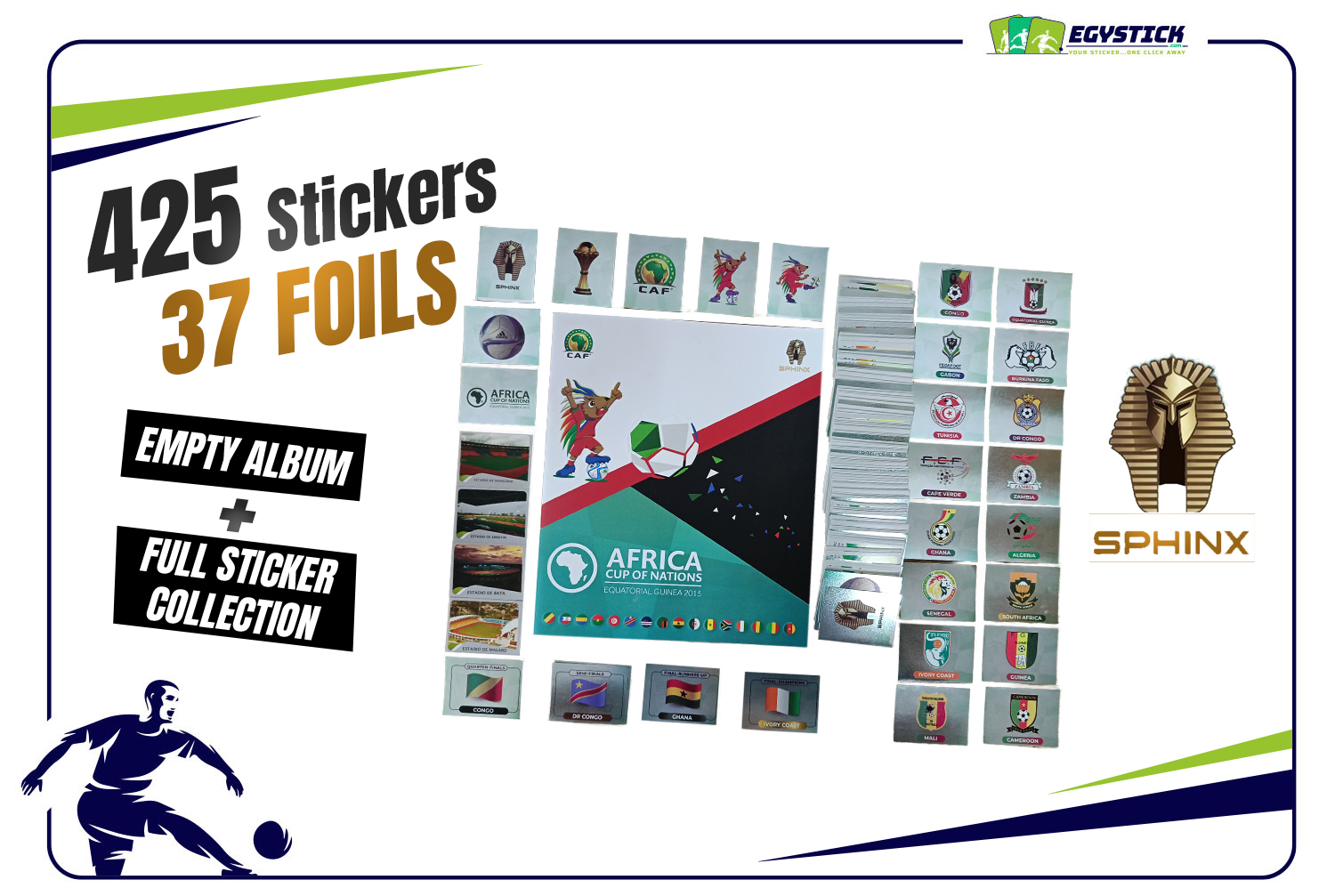 SPHINX AFRICA CUP OF NATIONS EQUATORIAL GUINEA 2015 COMPLETE COLLECTION