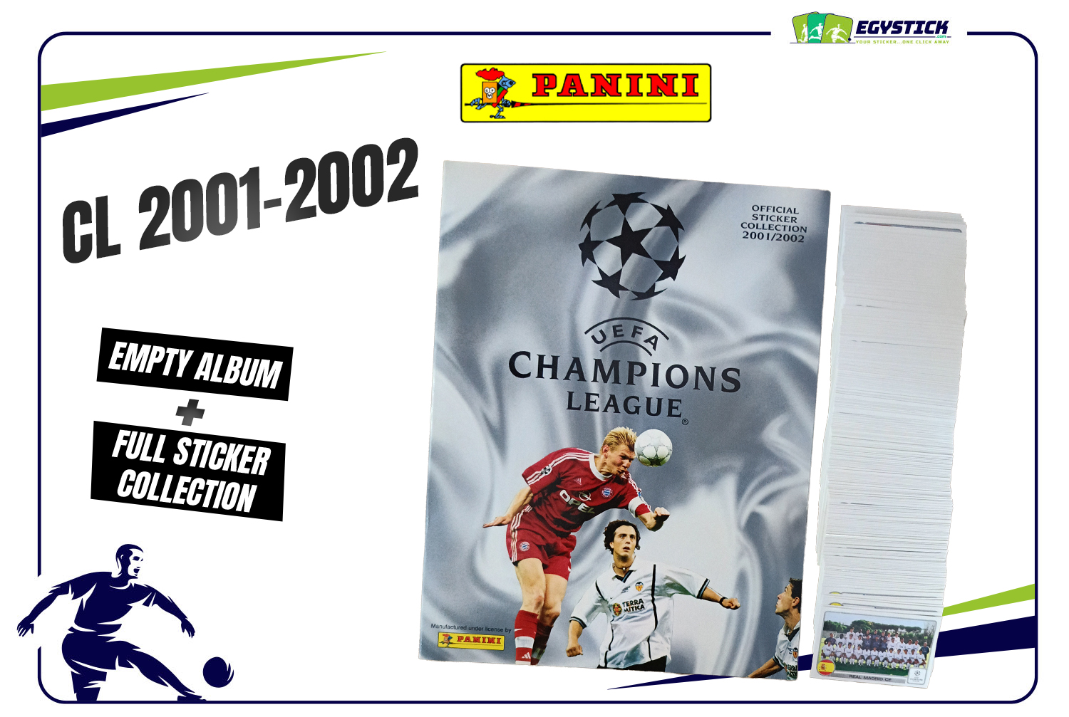 PANINI CHAMPIONS LEAGUE 2001-2002 COMPLETE COLLECTION