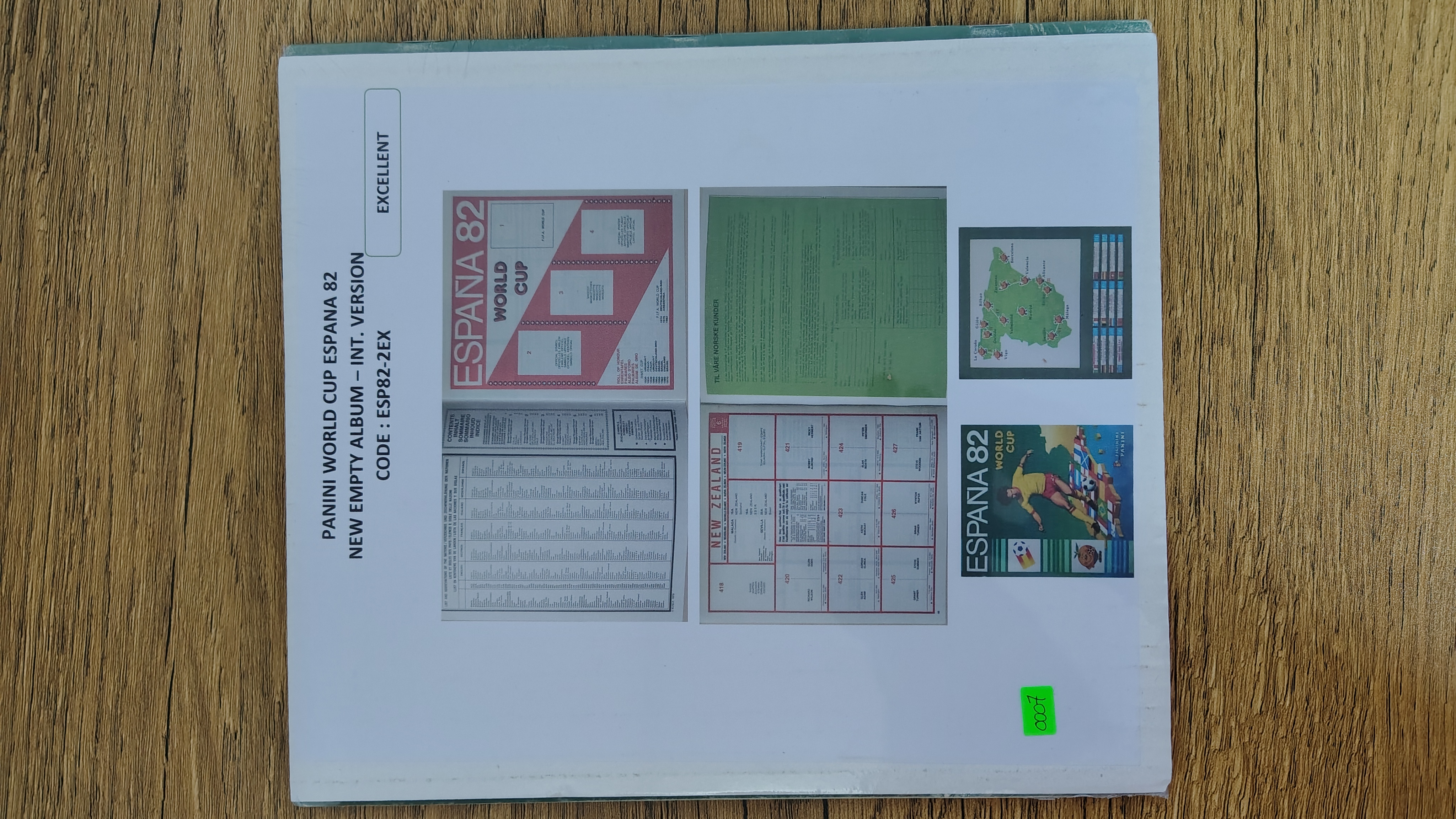 WORLD CUP ESPANA 82 EMPTY ALBUM INT. VERSION