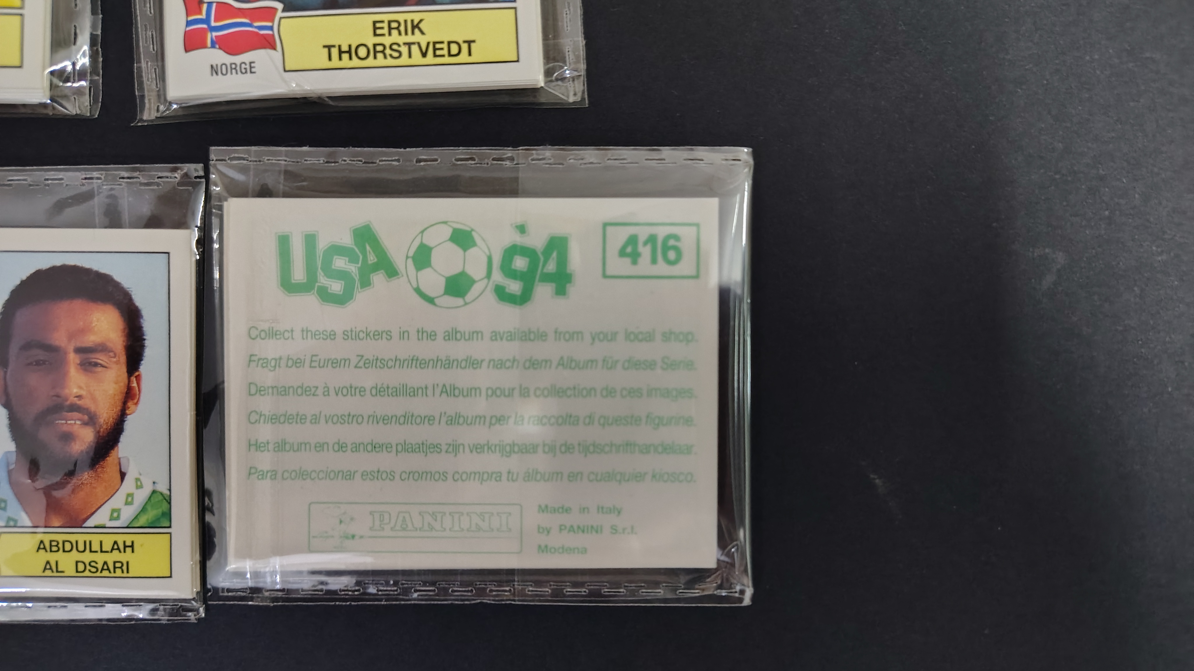 WORLD CUP USA 94 - COMPLETE STICKERS SET UK ED.