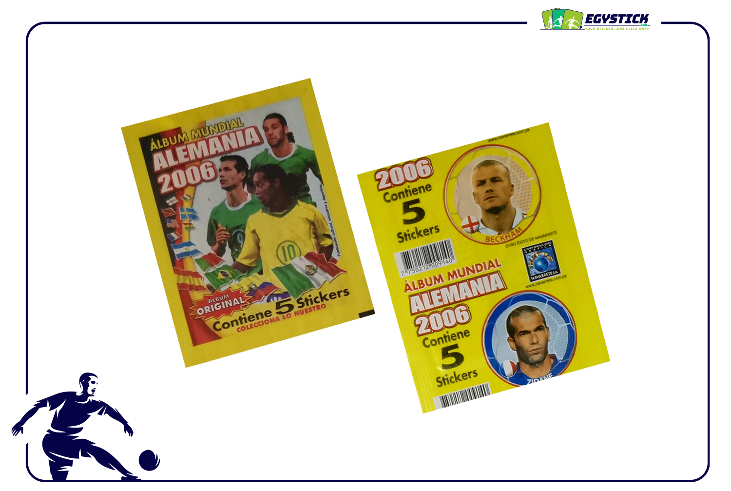 NAVARETE WORLD CUP 2006 - SEALED PACKET "BECKHAM ZIDANE BACK"