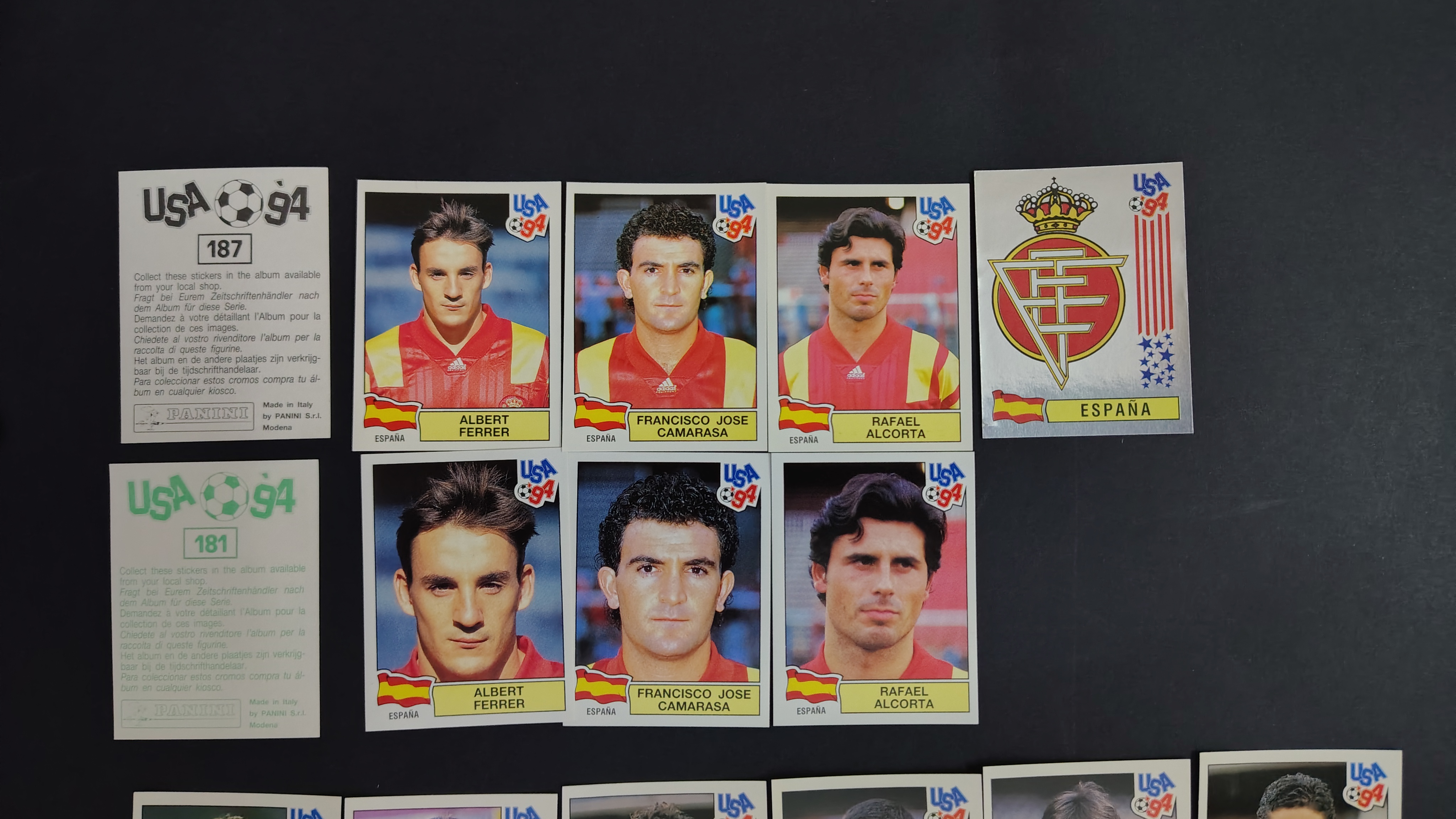 WORLD CUP USA 94 - COMPLETE STICKERS SET UK ED.