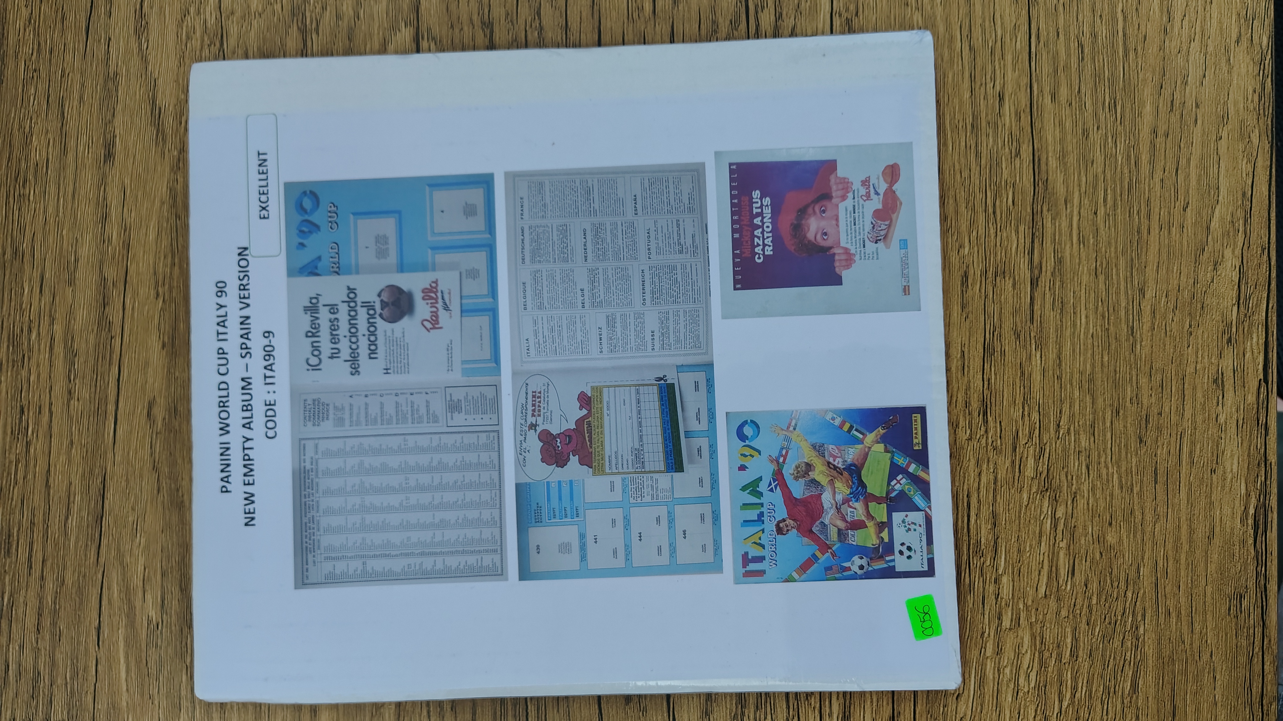 WORLD CUP ITALY 90 -EMPTY ALBUM PEVILLA SPAIN ED.