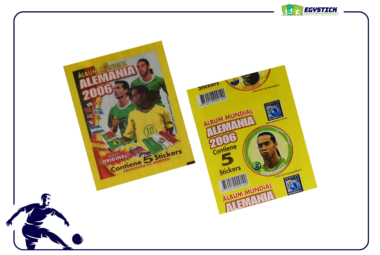 NAVARETE WORLD CUP 2006 - SEALED PACKET " RONALDINHO BACK"