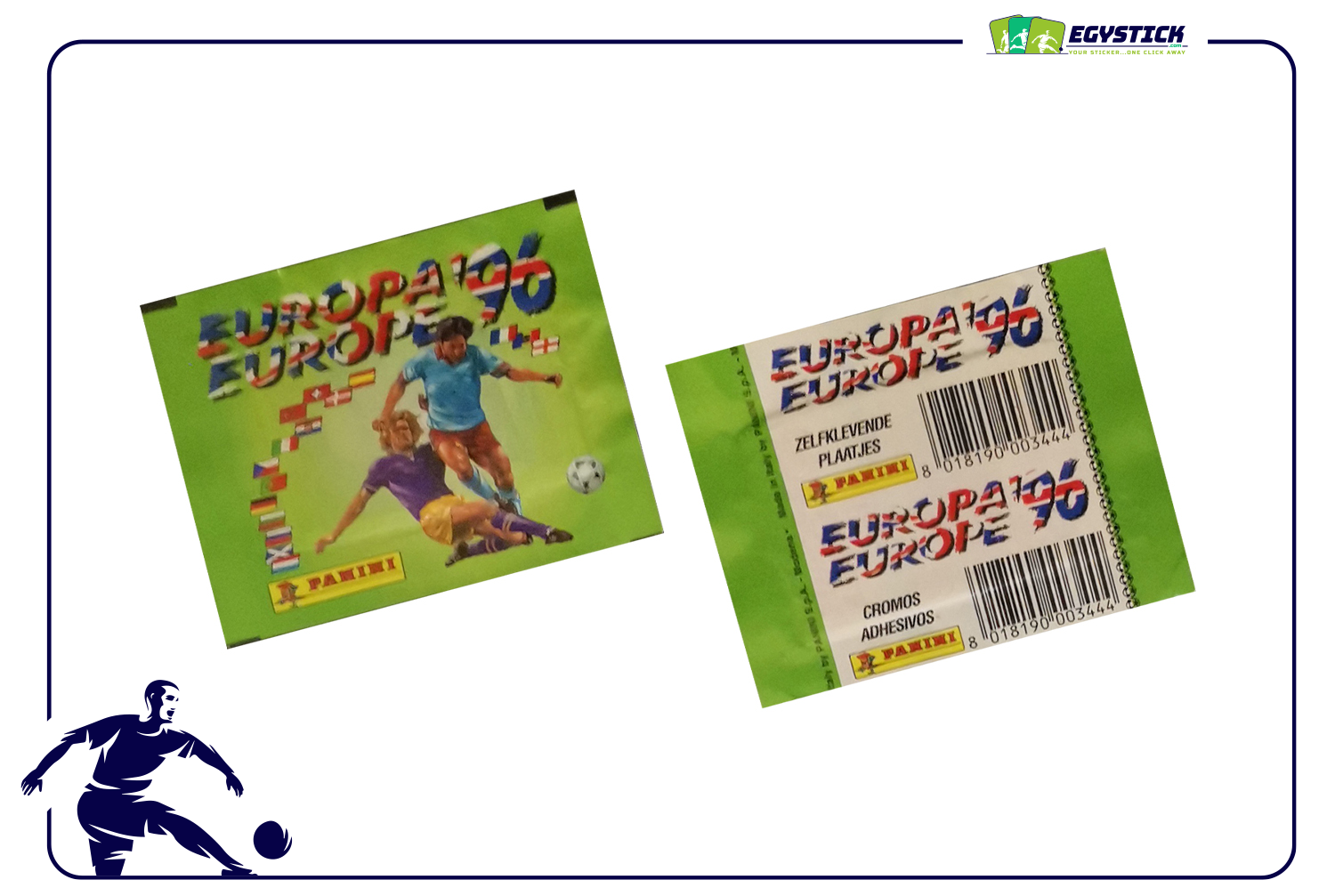 PANINI EURO 96  - SEALED PACKET INT. VERSION HORIZONTAL BACK
