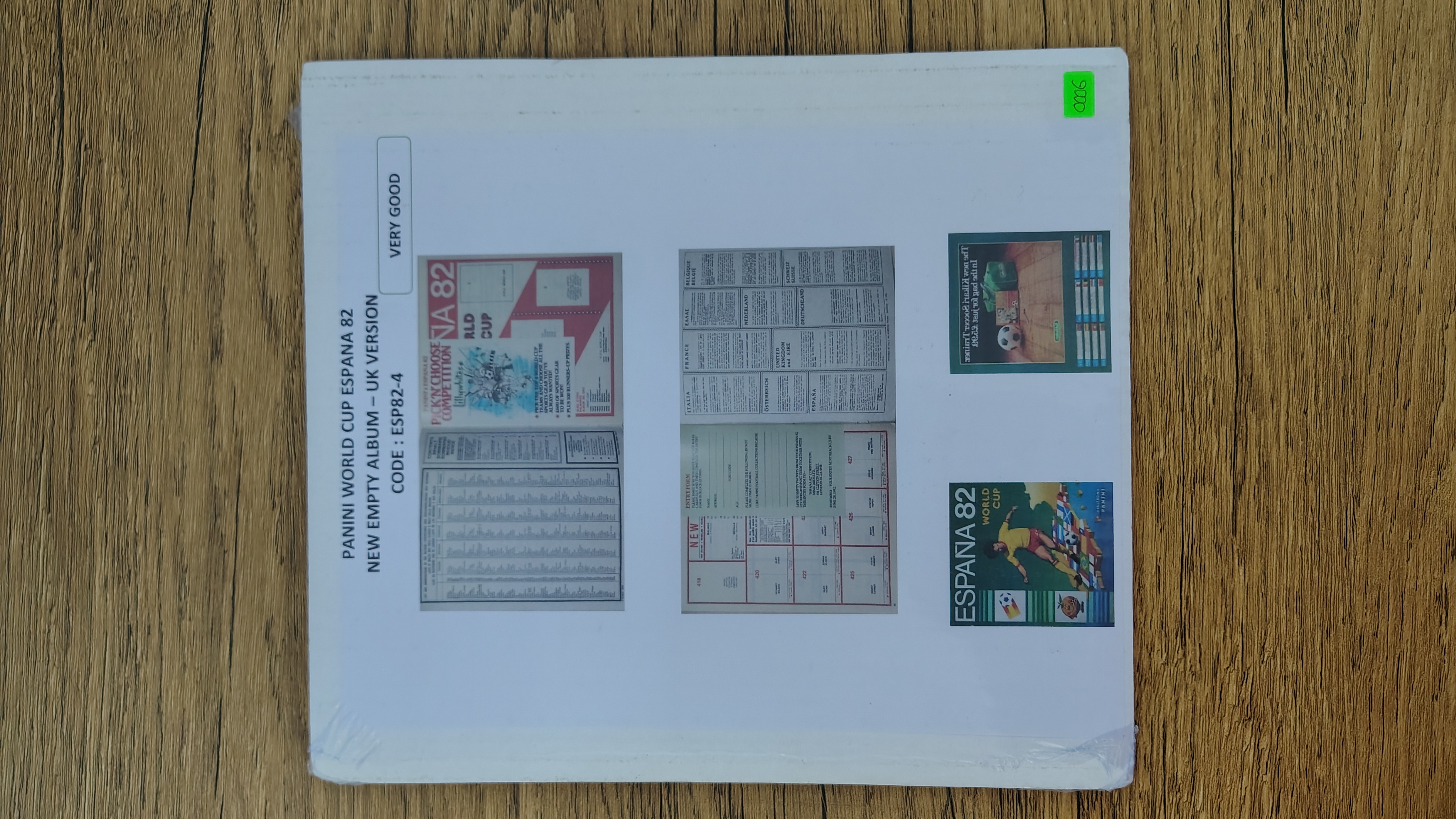 WORLD CUP ESPANA 82.  EMPTY ALBUM UK VERSION