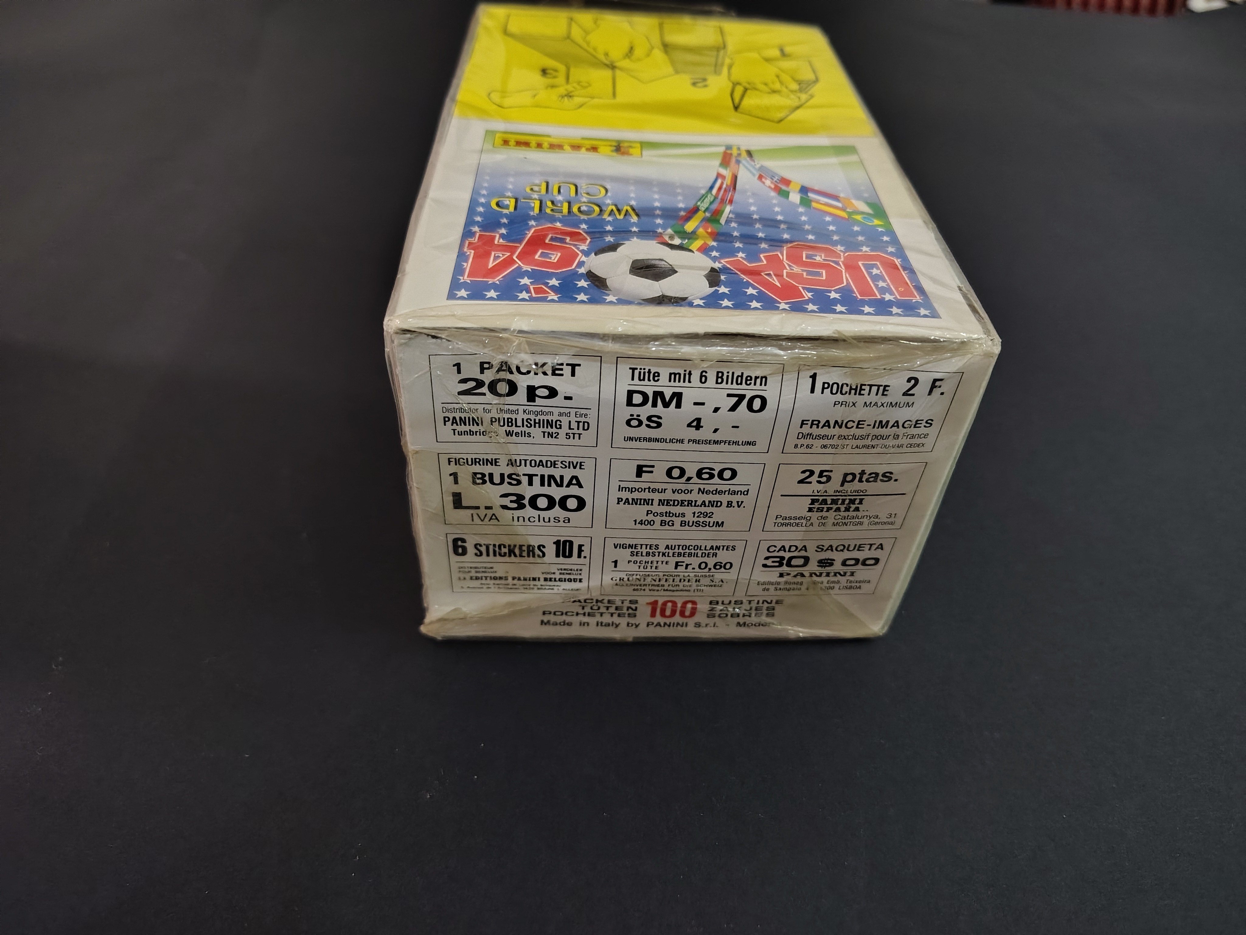 WORLD CUP USA 94 -FACTORY SEALED BOX 100 PACKETS EUROPE ED.