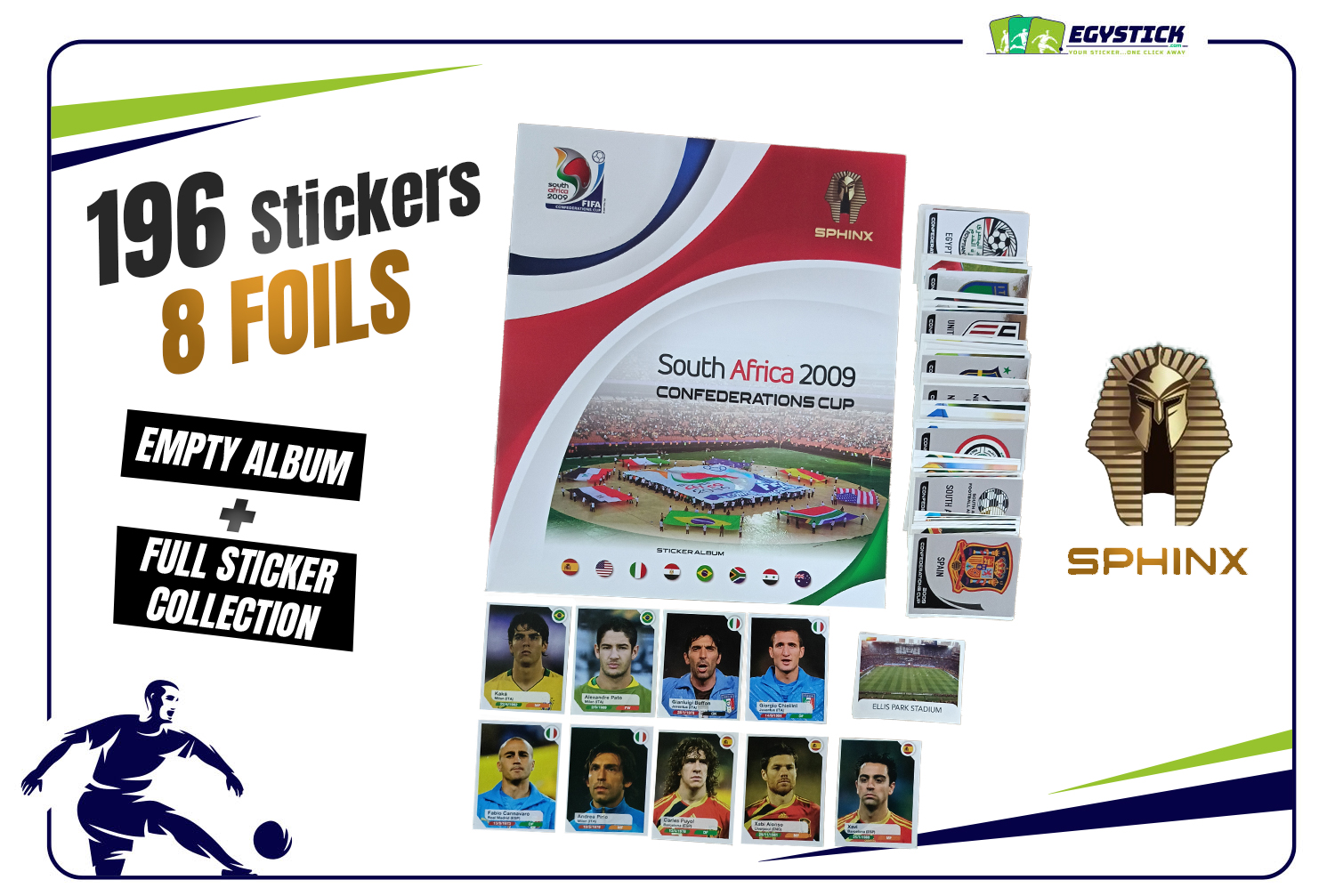 SPHINX FIFA CONFEDERATIONS CUP SOUTH AFRICA 2009 - COMPLETE STICKERS COLLECTION