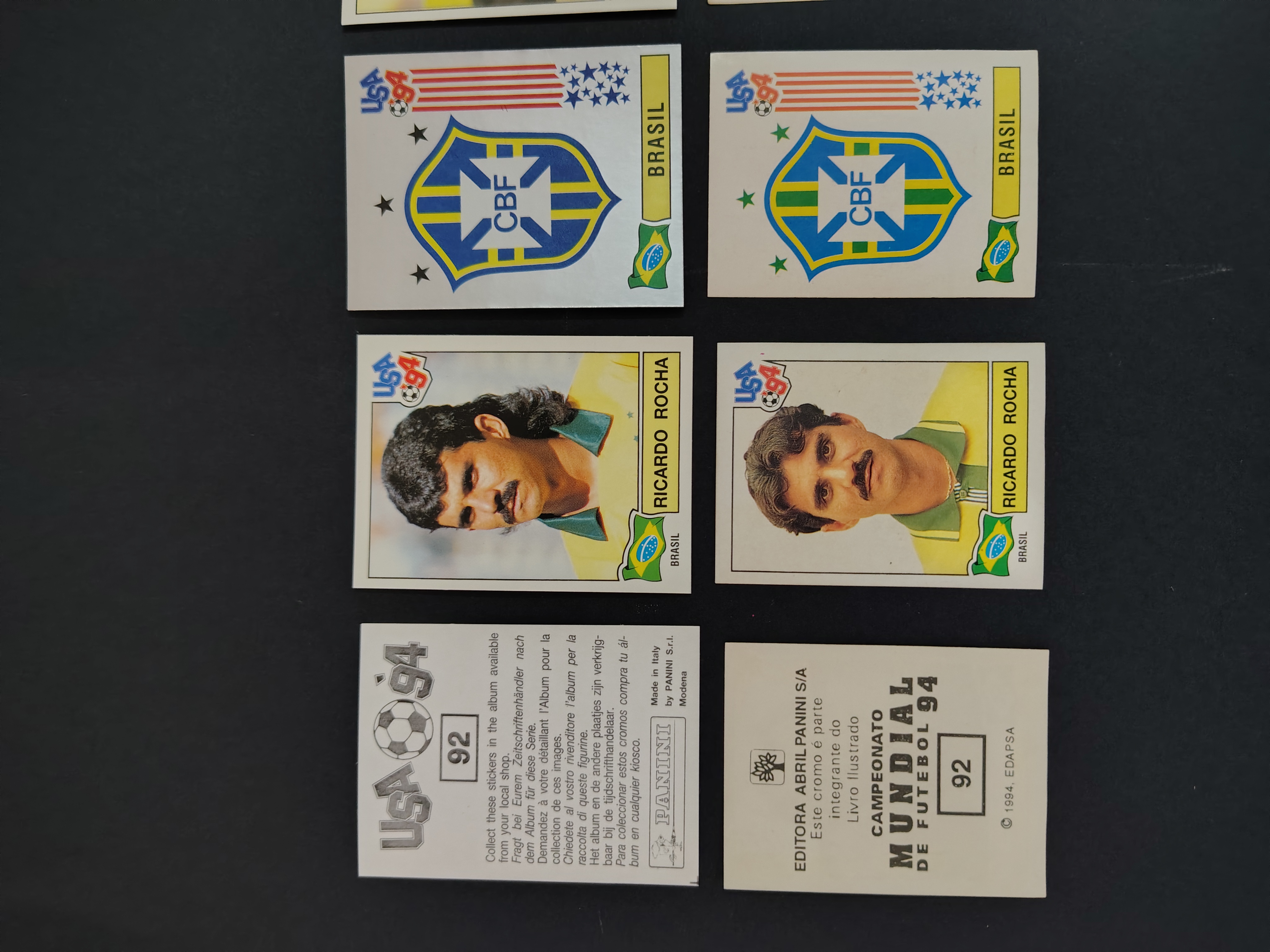 WORLD CUP USA 94 - COMPLETE STICKERS SET BRAZIL ED. "ABRIL PANINI"