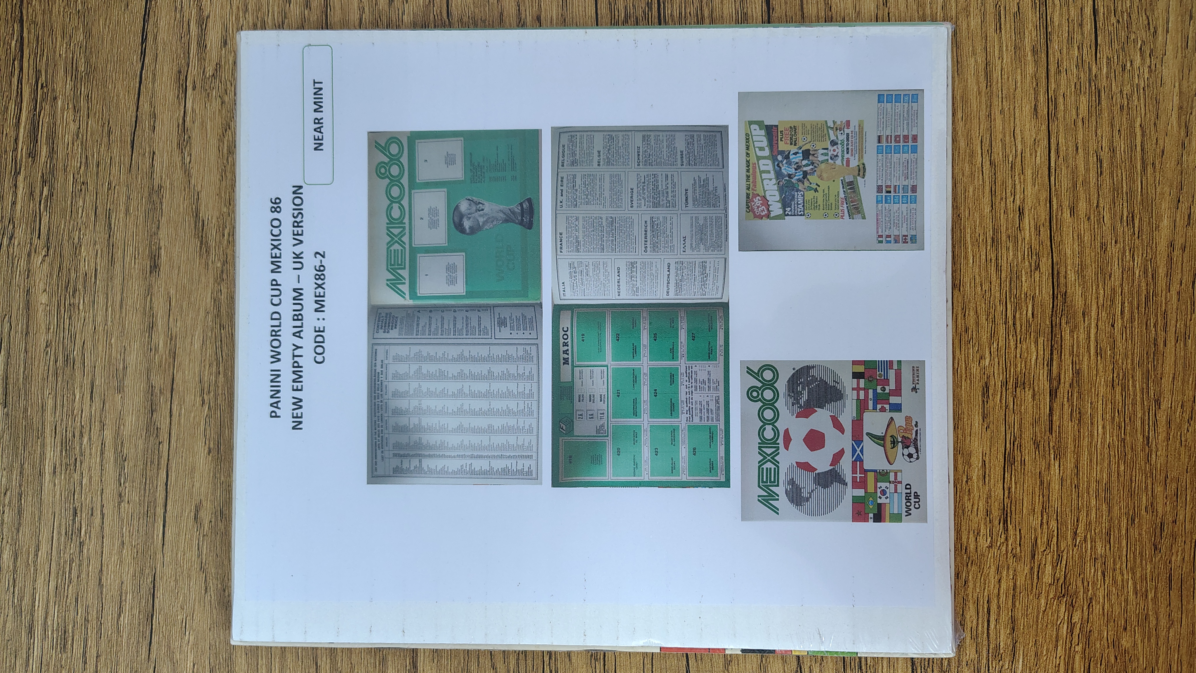 WORLD CUP MEXICO 86 EMPTY ALBUM UK VERSION