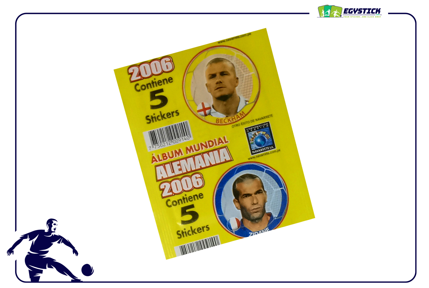 NAVARETE WORLD CUP 2006 - SEALED PACKET "BECKHAM ZIDANE BACK"