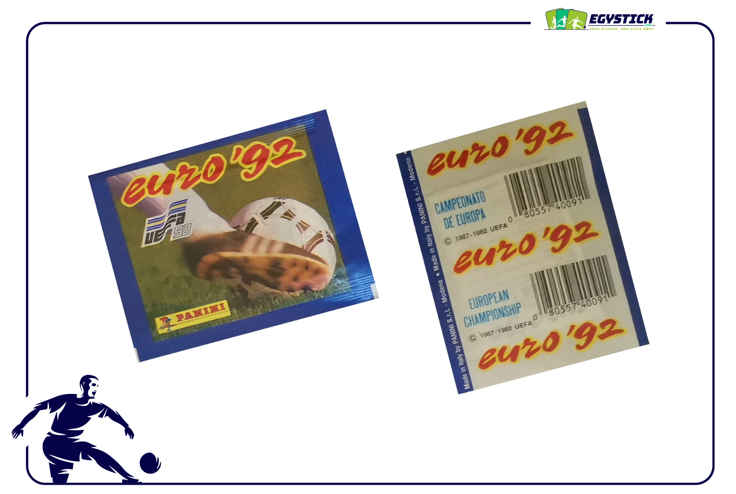 PANINI EURO SWEDEN 1992 - SEALED PACKET " VERTICAL BACK "