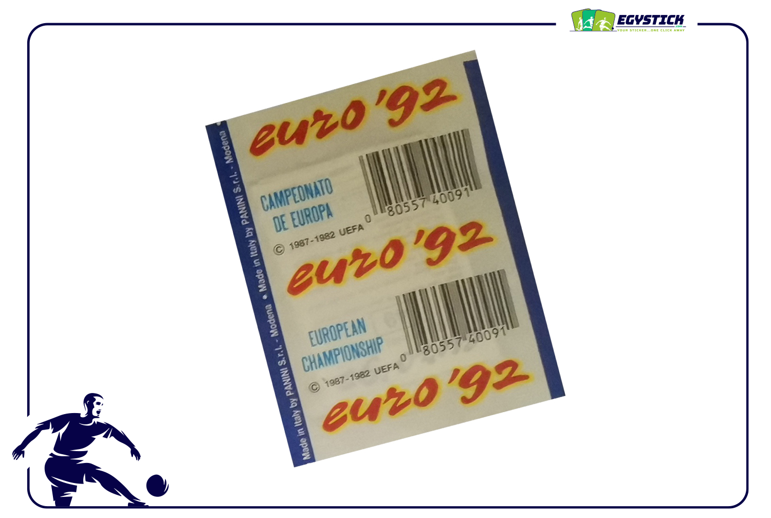 PANINI EURO SWEDEN 1992 - SEALED PACKET " VERTICAL BACK "